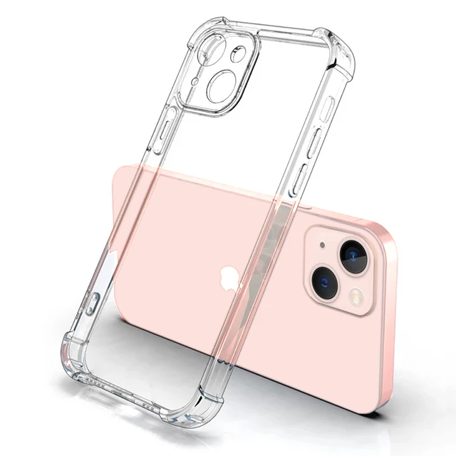 Thick Shockproof Silicone Clear Phone Case For iPhone 14 13 12 11 Pro Max Mini X XS XR 7 8 Plus Lens Protection Case Back Cover 1