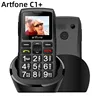 Bar Senior Mobile Phone Artfone C1+ With Free Charging Dock C1 Big Rubber Keypad  For Elderly Dual Sim One Key SOS FM 1400mAh 1