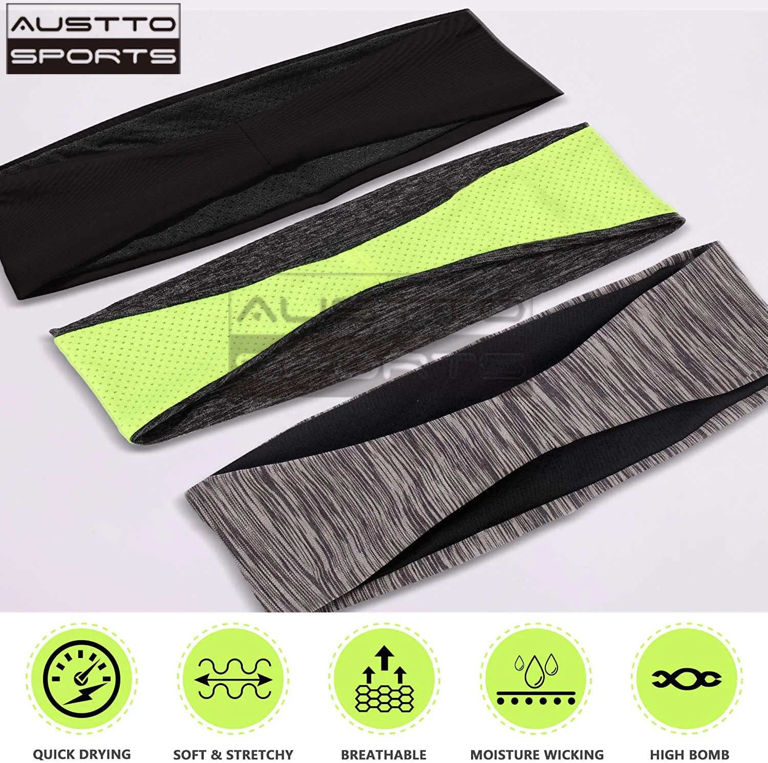 Sports Headband Slim Workout Cooling Sweatband for Men, Women, Running, Cycling