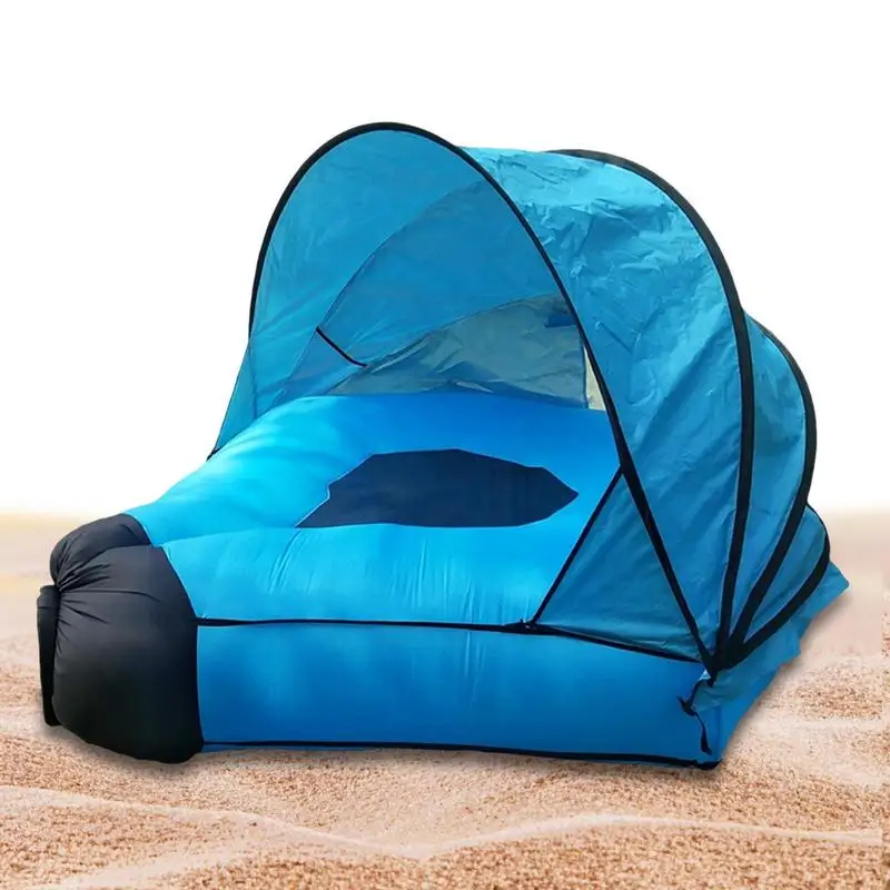 

Blow Up Couch Air Sofa Recliner With Tent UV-resistant Windproof Lounger Portable For Camping Outdoor Party Picnic Beach