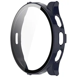 Durable Full Protective Glass Case with 2-in-1 Tempered Glass Screen Protector - Garmin Venu 3 (Midnight Blue)