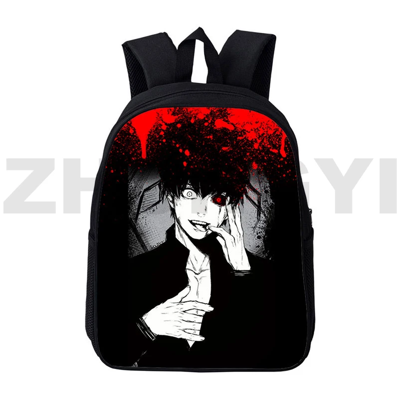 

3D Print Japan Anime Tokyo Ghoul Backpack Mini Mens Bookbag 12/16 Inch Kaneki Ken Y2k Rucksack Student Fashion Canvas Schoolbags