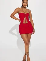 Women's Solid Color Tube Top & Skirt Two-piece Set, Fashion Casual Sleeveless Top &Bodycon Skirt for Daily Outdoor Wear, LadiesC - Image 5