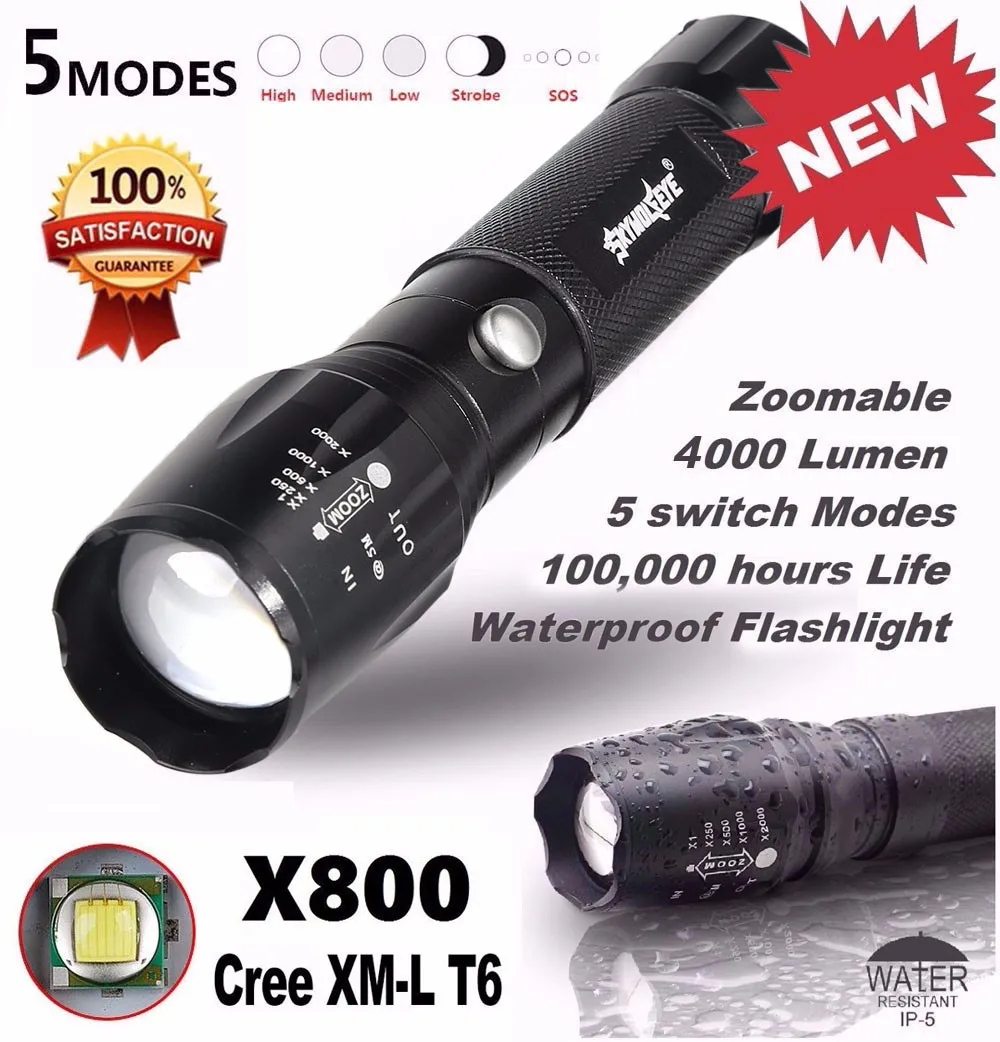 Ploeg Maand Brawl Krachtige G700 Zaklamp Cree Xml T6 Led Aluminium Waterdichte Zoom Camping  Zaklamp Tactische Aaa 18650 Oplaadbare Batterij # - AliExpress