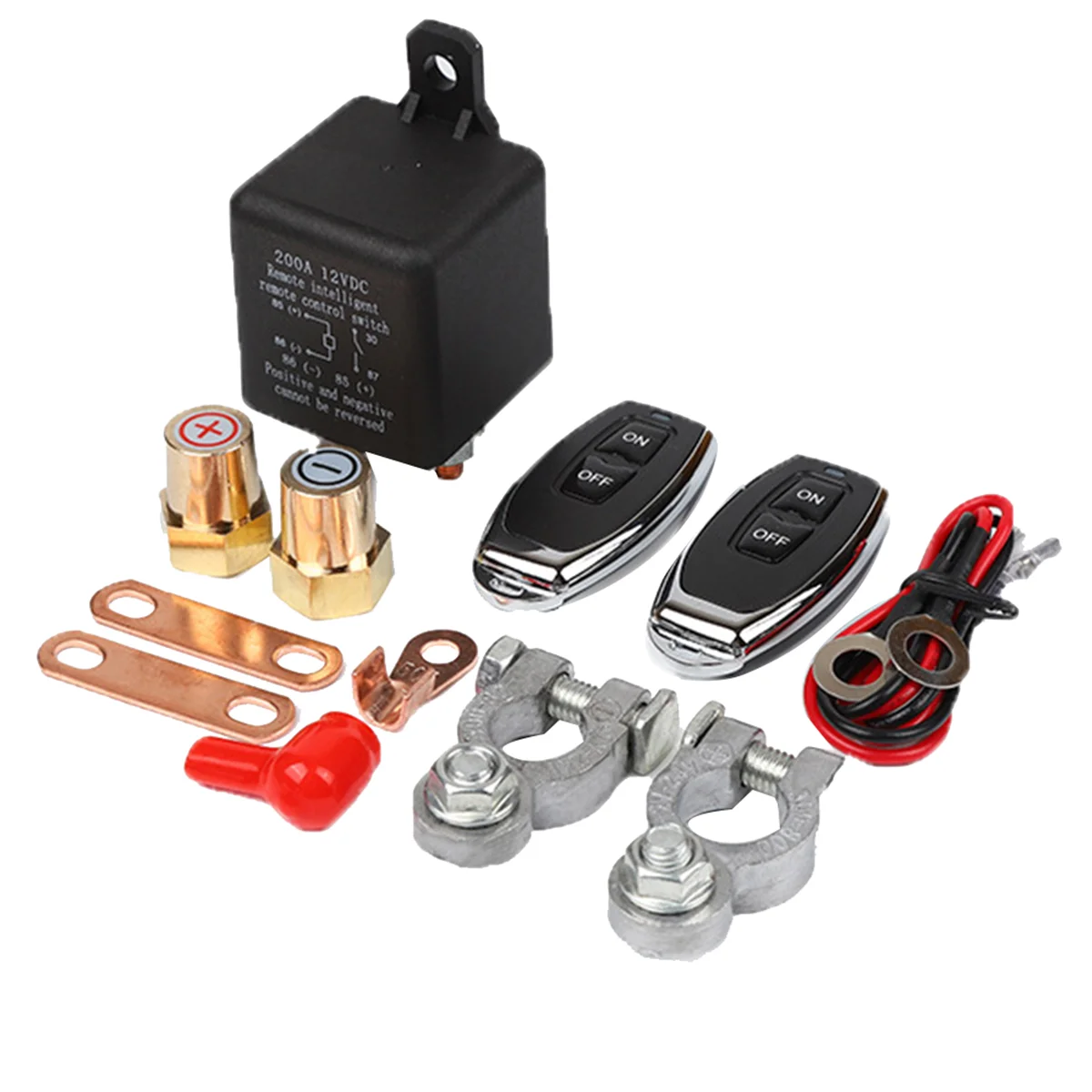 Interruttore Relè Batteria 200A 12V Doppio Telecomando Relè Di Scollegamento Batteria Auto Interruttore Di Spegnimento Batteria Antifurto