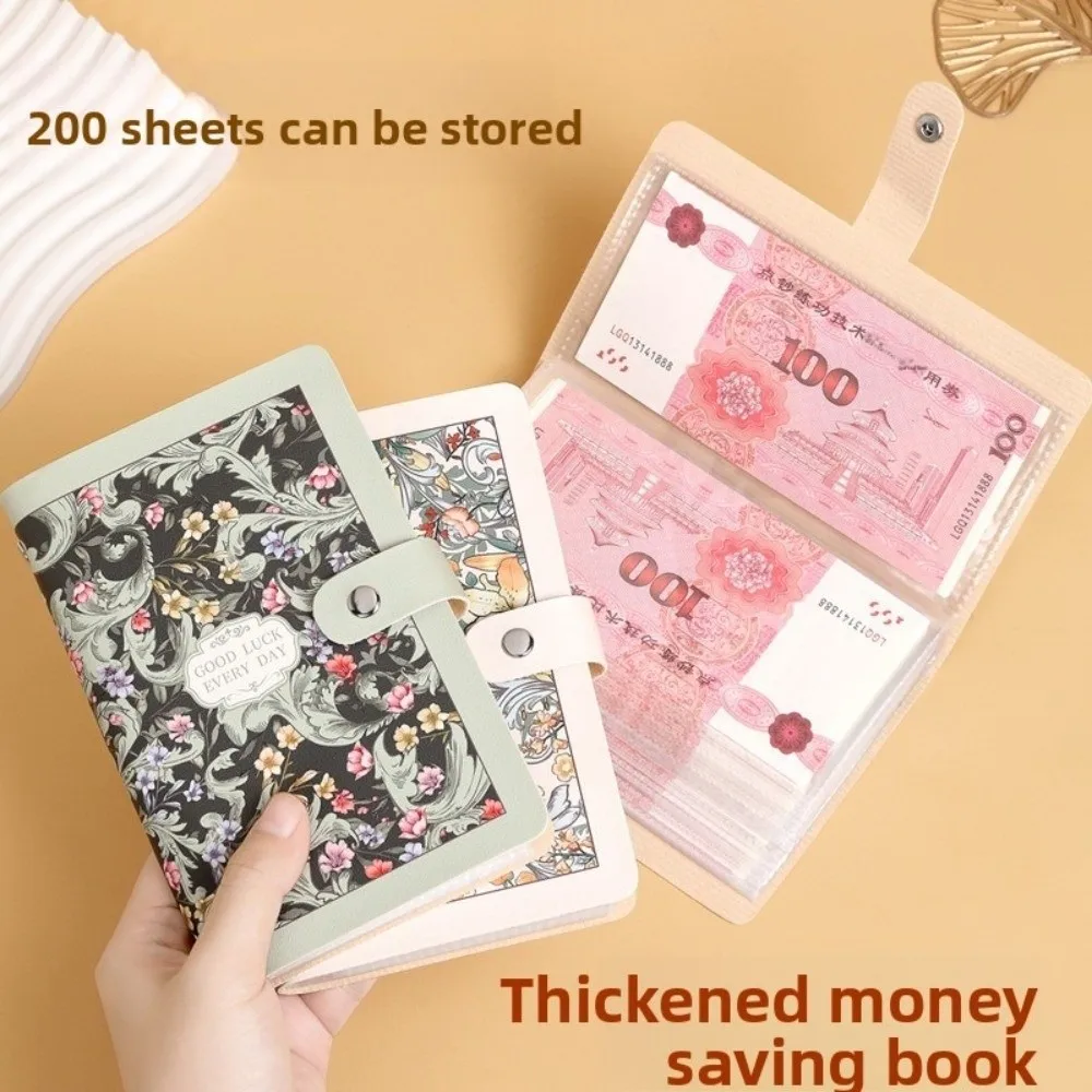 Portable Large Capacity 100 Envelopes Money Saving Challeng PU Waterproof Budget Money Notebook Save Money Budget Binder
