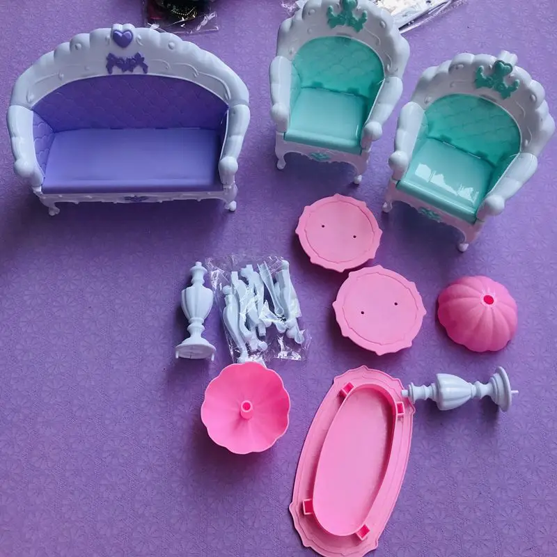 Doll Furniture Living Room TV Chair Sofa Home Theater Cabinet Accessories Kids Toys Pretend Play Mini 1/12 Dollhouse For Barbie 5