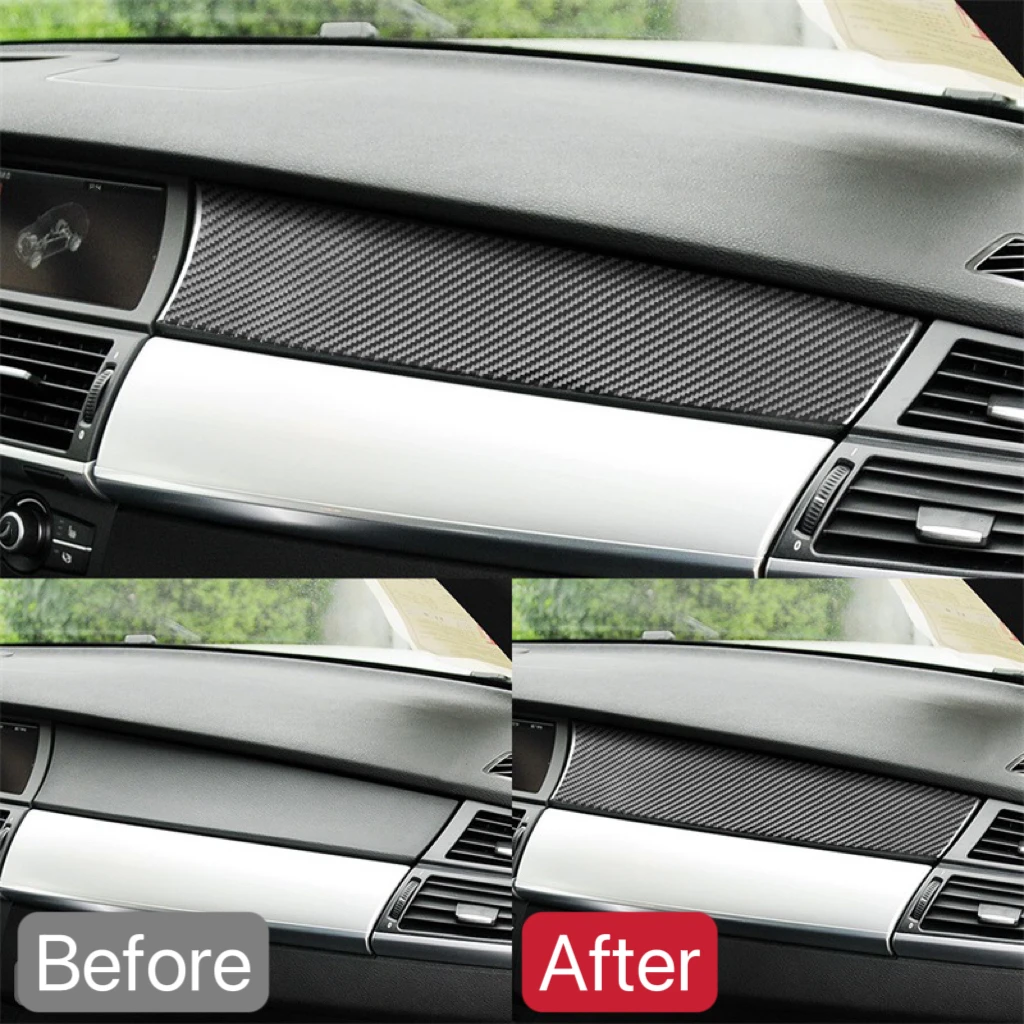 For BMW X5 E70 X6 E71 Car Dashboard Panel Cover \u200bDecorative Trim 2008 2009  2010 2011 2012 2013 Carbon Fiber LHD - AliExpress, image size:1024x1024