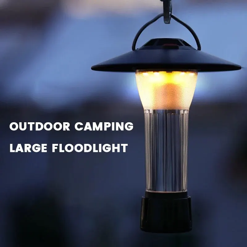 Multifunctional LED Outdoor Lighthouse Portable Camping Light Portable Charging Lighting With Bracket And Magnetic Suction