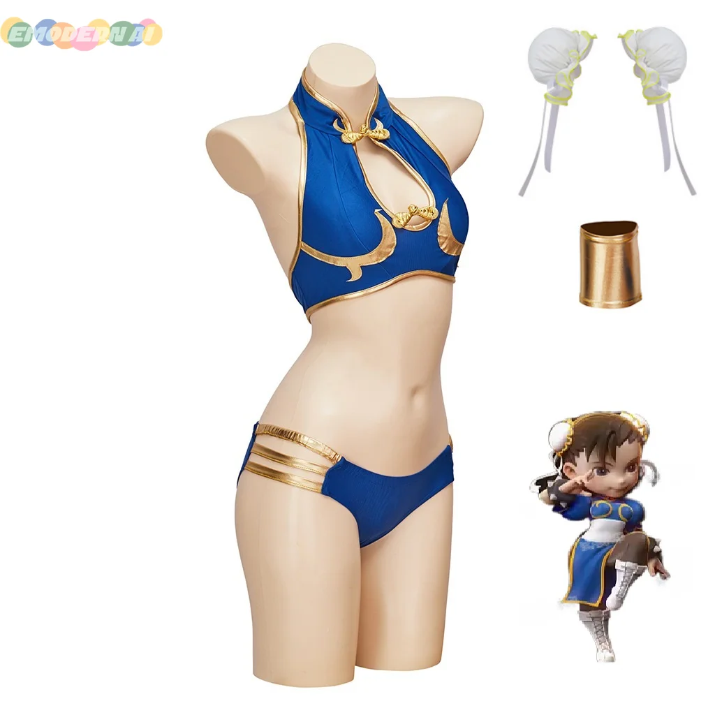 Gioco Street Fighter Costume Cosplay Chun Li Sexy Stile Cinese Gilet Biancheria Intima Vestiti Halloween Party Uniform Outfit Per Le Donne