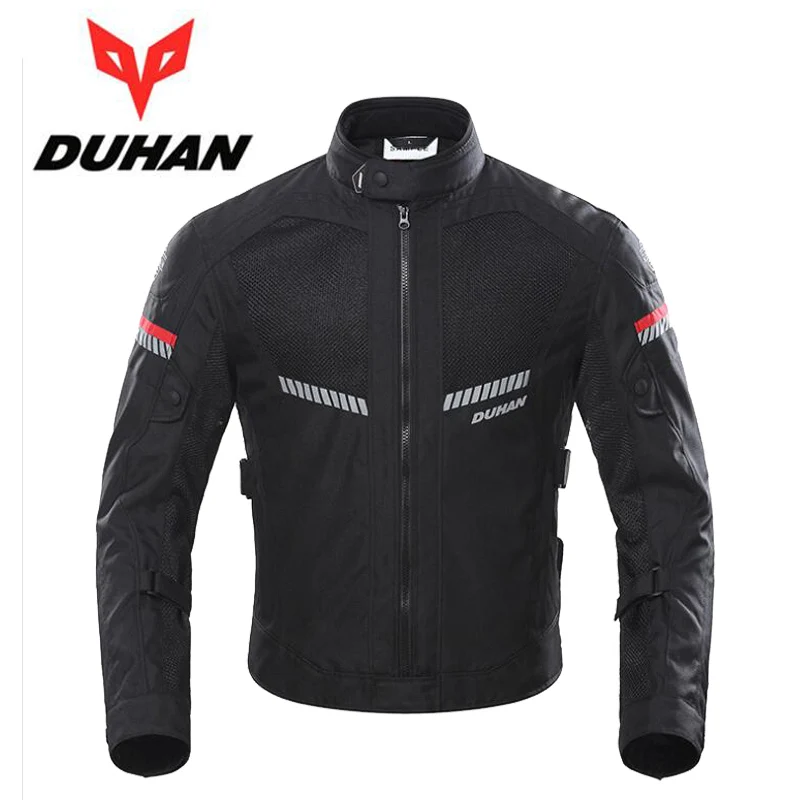 DUHAN Men's Motorcycle Jacket Breathable Mesh Motocross Accessories CE Protection Motorcyclist Jacket Anti-drop Coat
