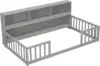 Kids Montessori Floor Bed,Twin Size Floor Bed with Bookcase and Shelves,Twin Bed Frame 6