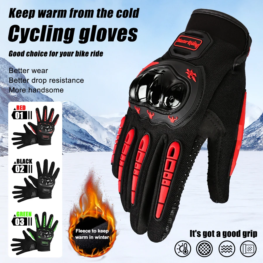 Gants hiver pêche chasse vélo VTT tactiques pleine paume anti-dérapage écran tactile unisex