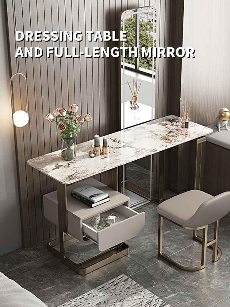 Description Picture 2 of itemCreative Modern Dressing Table Designer Luxury Makeup Mirror Dressing Table Bedroom Meubles De Chambre Dresser Furnitures