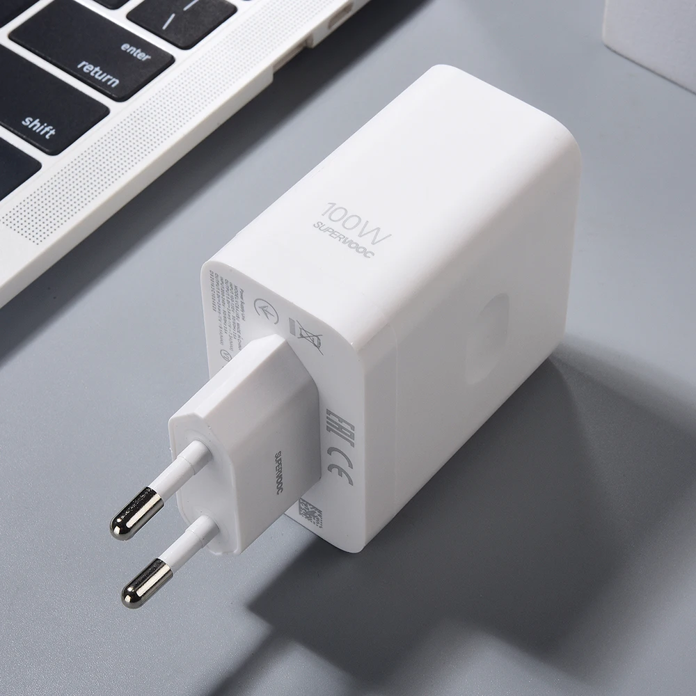 OnePlus SuperVOOC Fast Charging Power Adapter with USB-C Cable - Original EU Version, 80W/100W