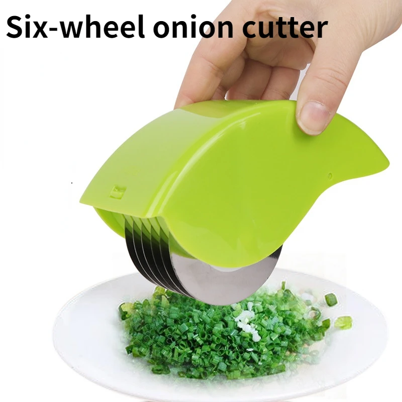 StainlessSteelBladeKitchenVegetableChopHerbRollingRollRollers