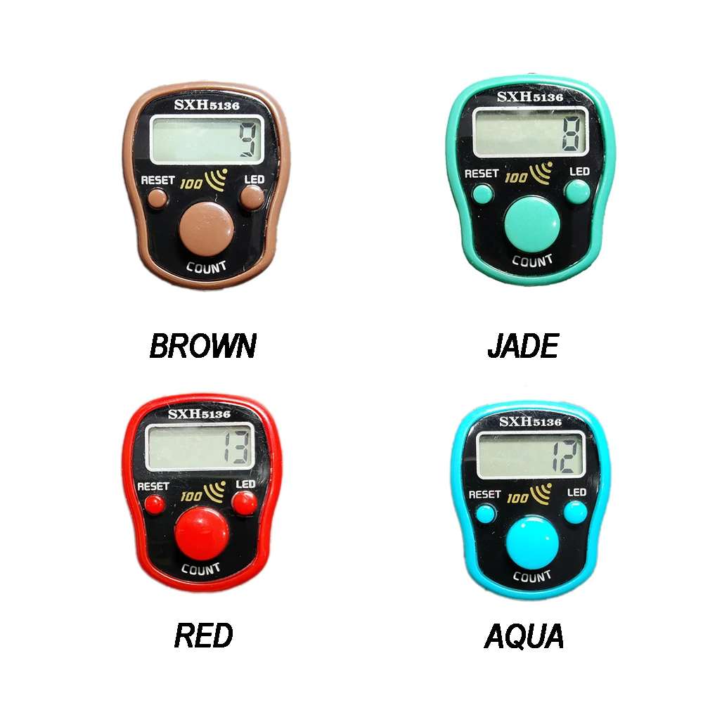 SXH5136 Factory Electronics Ring Digital Tally Counter With LED Tasbih Digital 100 Beep Sound