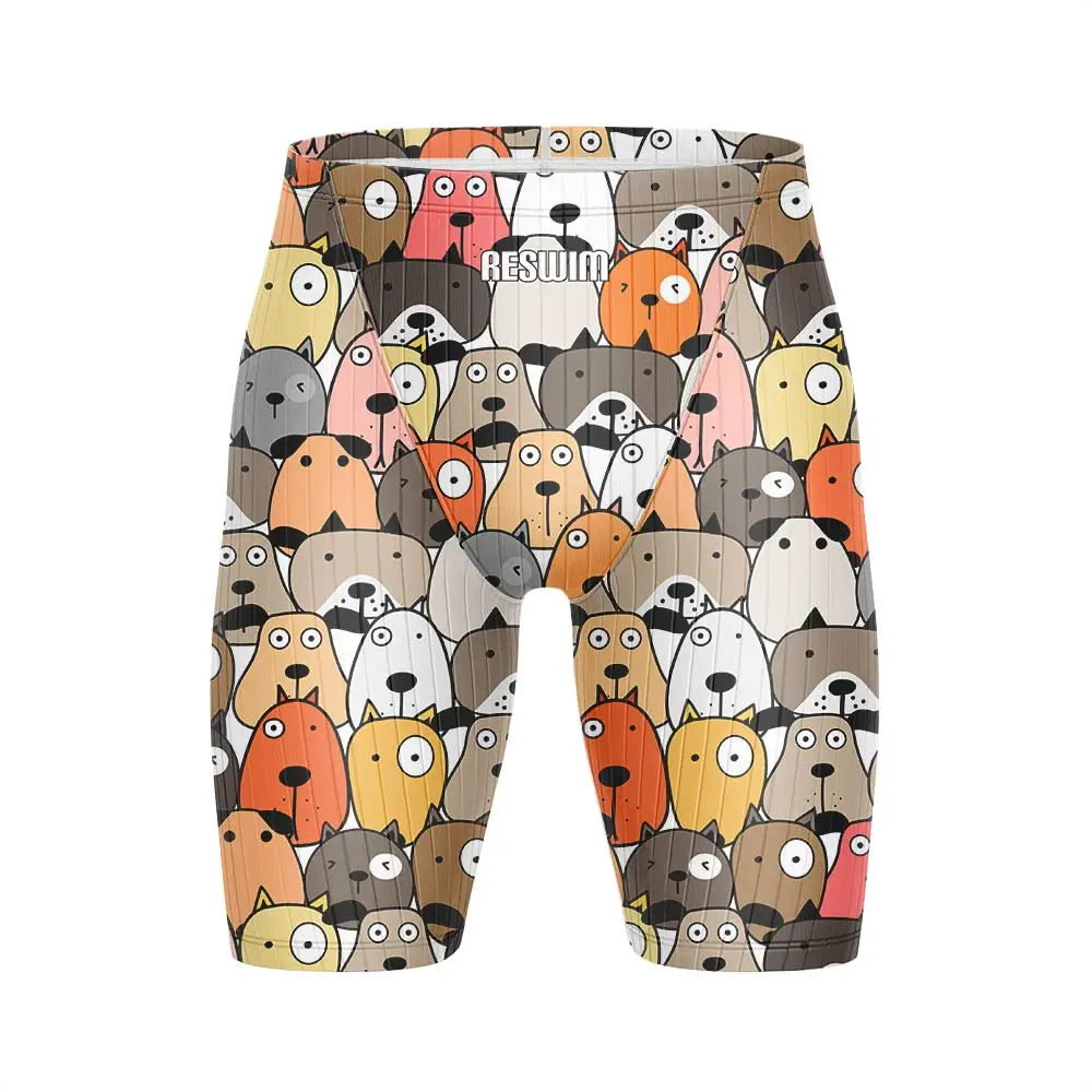 Mens Swim Jammer Athletic Training Swimsuit Shorts Funny Bathing Suit Swimming Shorts Summer Quick Dry Surfing Diving Trunks