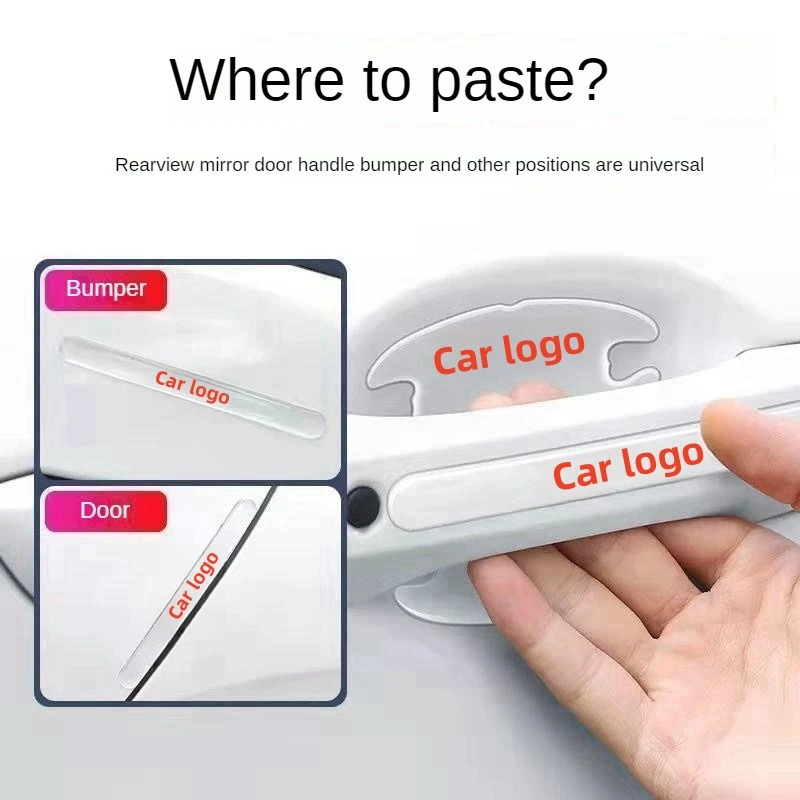 Car door bowl door handle protection sticker rearview mirror glued car stickers for car protection sticker car accessories