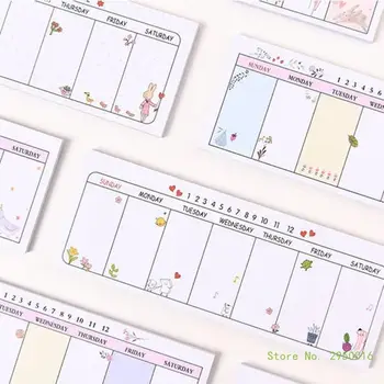 Quaderni Planner settimanale da 40 pagine quaderni di pianificazione settimanale blocco note calendario settimanale stile modello casuale a lunga durata