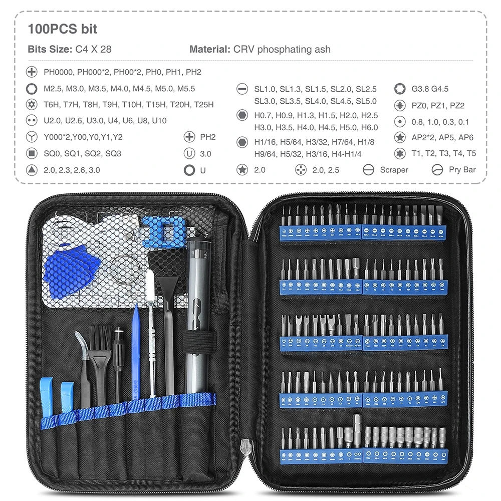 120 in 1 Precision Electric Screwdriver Set Mini Rechargeable Kit Cordless Wireless Bits for Xiaomi Cell Phone Mobile Laptop PC 5