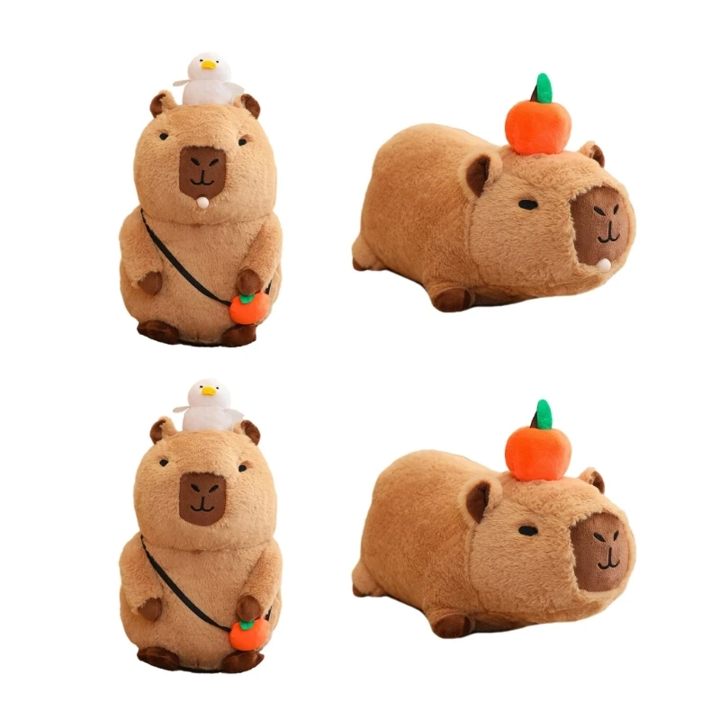 

HUYU Stuffed Capybara Toy Cartoon Capybara Figure Soft Toy Room Decoration Emotion Appease for Toddler Girls Office Ornament