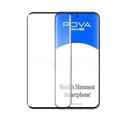 Premium 3D Curved Clear Tempered Glass Screen Protector - Full Coverage Protective Film for Tecno Pova Slim 5G