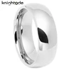 White Gold Color Tungsten Carbide Ring Simple Wedding Band Men Women Engagement Anniversary Gift Dome Polished Comfort Fit 1