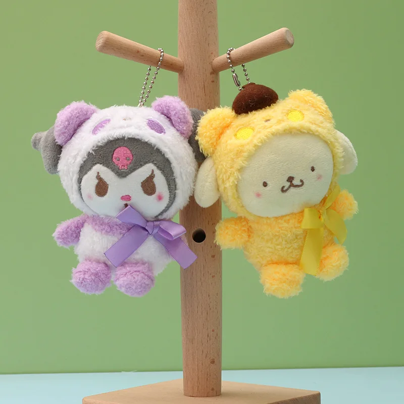 

Sanrio Anime Plush Pendant Doll Hello Kitty Kuromi Melody Cinnamoroll Stuffed Plushie Animals Toys Purin Cute Gift For Children