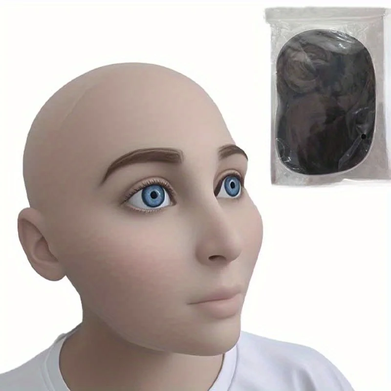 Halloween M3gan Vollkopfmaske Horror Böses Kostüm Party Dämon Gruselig für Kinder Mädchen – Detail 6