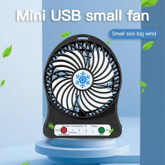 Mini ventilador pequeño cargador USB escritorio estudiante dormitorio  Oficina portátil plátano pequeño ventilador