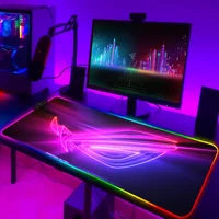 RGB Mousepad Cool ROG Mouse Pad Gamer Keyboard Mat LED Computer Mausepad Keyboards Accessories Gaming Desk Mat Mouse Carpet Xxl - Image 2