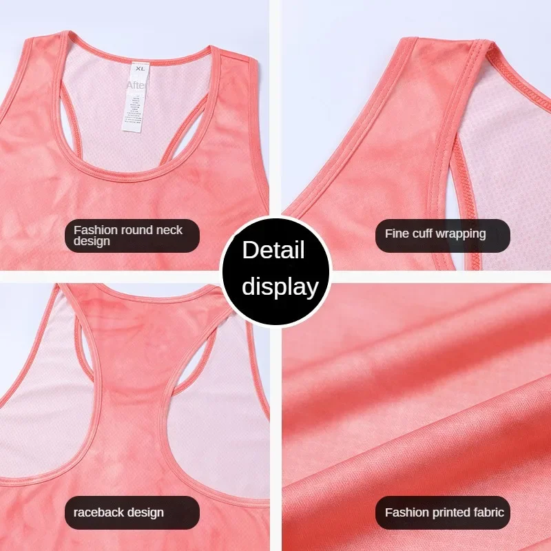 Men's Running Gym Tank Tops Fitness Workout Joggers Sleeveless T-Shirt Marathon Sports Vest Summer Basketball Training Clothes