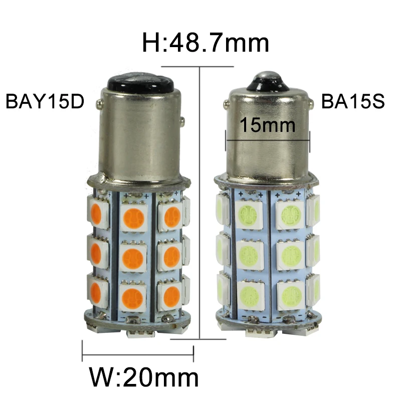 Ampolletas Led Light 1156 Ba15s 6v 12v 24v 36v 48v 1.5w S25 Canbus