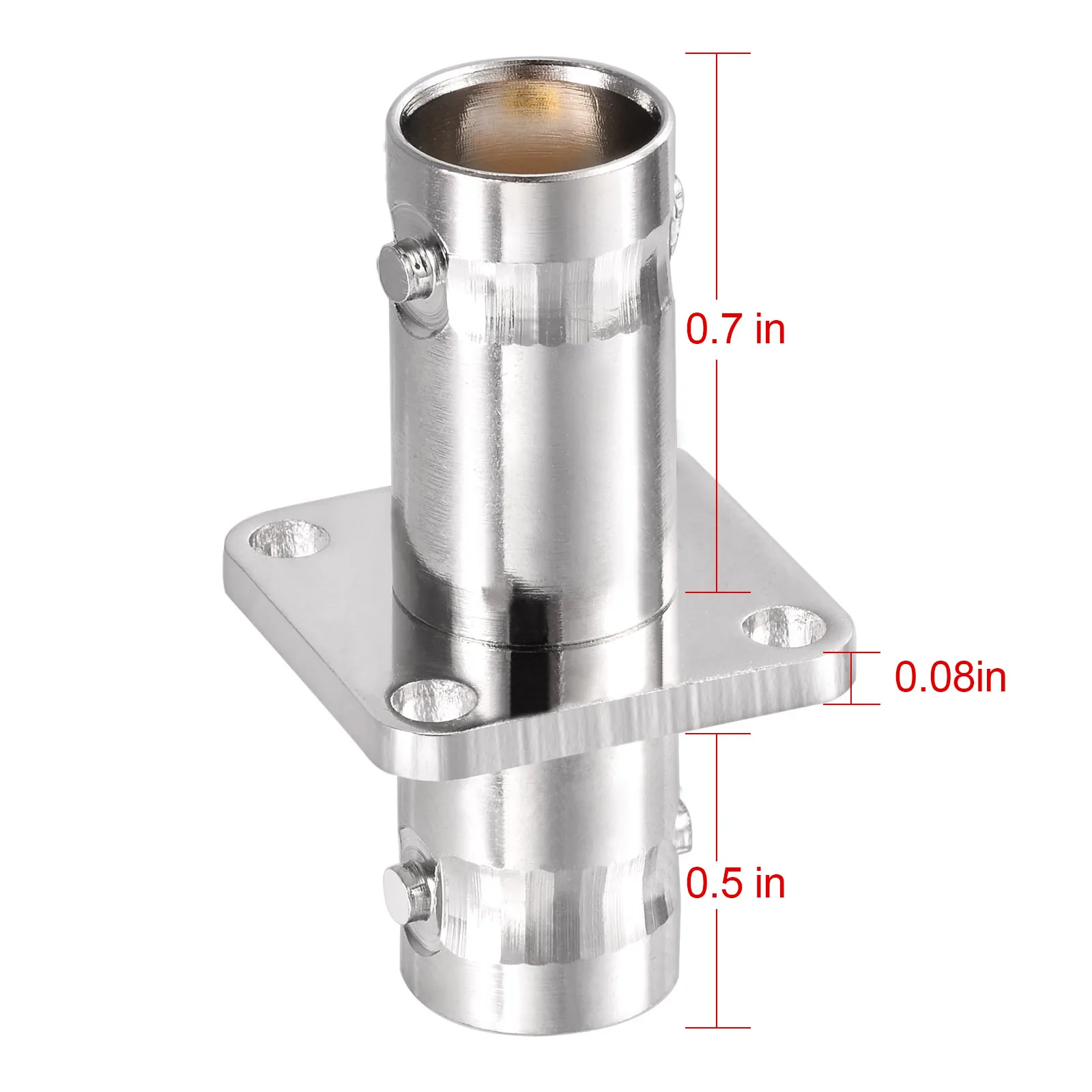 BNC Jack to Female Flange Coaxial Cable Adapter RF Connector
