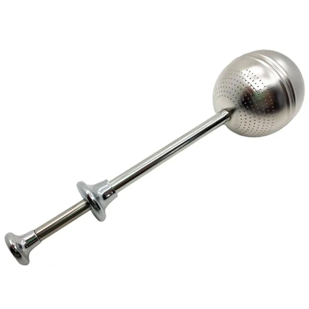 Telescopic Handle Tea Infuser Coffee Filter with Stirring Rod Enhanced Stainless Steel Tea Ball Infuser for Loose Leaf