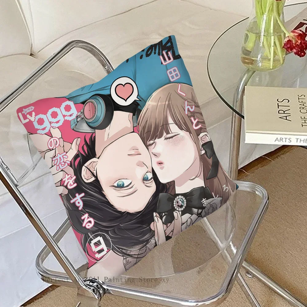 My Love Story With Yamada-kun At Lv999 Pillow Case Square Pillow Bedroom Sofa Leisure ComfortLiving Room Home Decoration 40X40 5