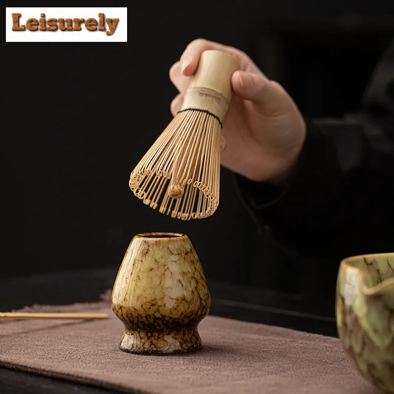 Kiln-change Flowing Glaze Matcha Bowl Tea Ricket Set Japanese Matcha Tea Ricket Tea Ricket Tea Ricket Stirring Tea Accessories