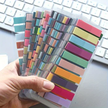 Pennarelli Morandi con codice colore, rettangolari, dieci colori misti casuali, con etichette indice, per organizzare e registrare
