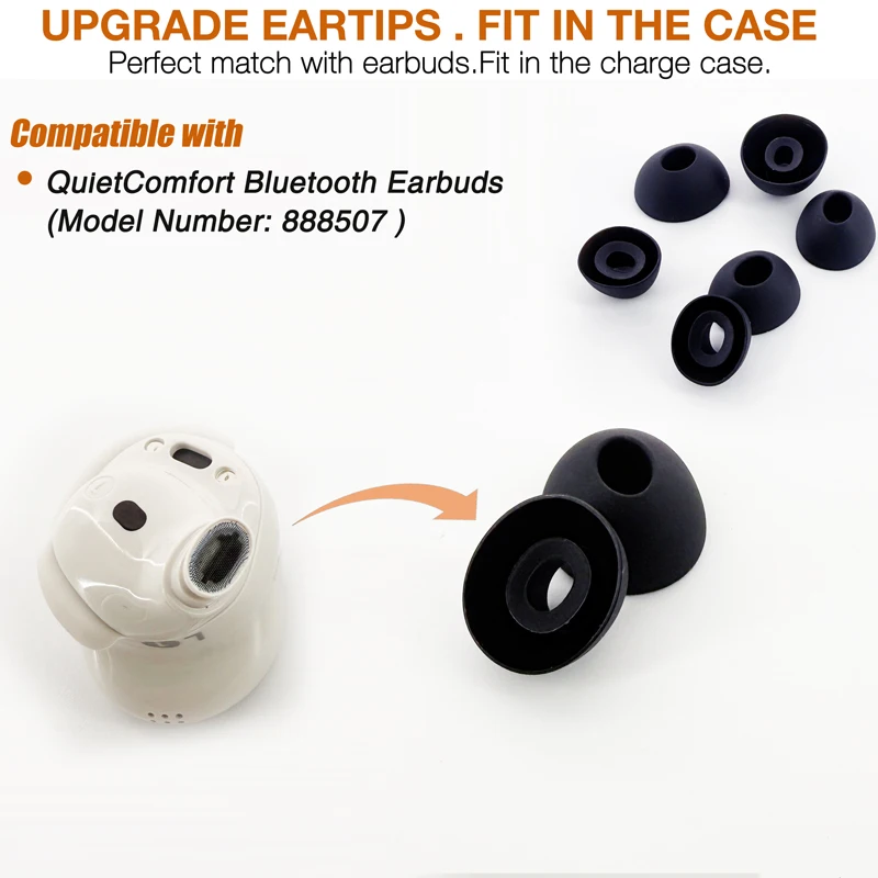 12X Eartips Replacement for Bose New QuietComfort Earbuds Earpad * 6 Pairs
