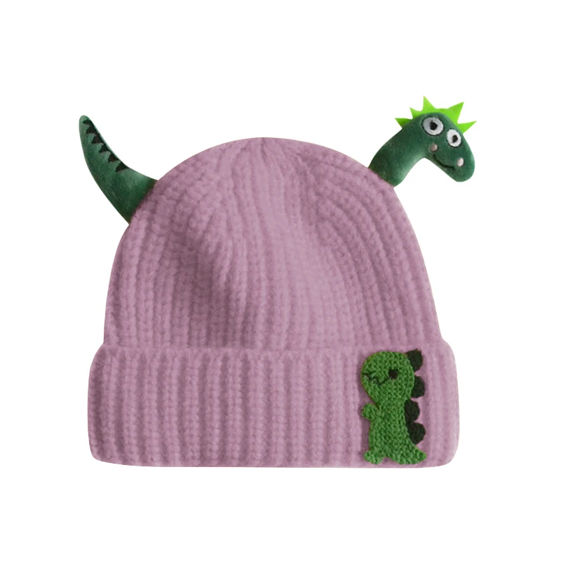 

BeQeuewll Baby Boys Girls Dinosaur Winter Hat Cute Knit Beanie Warm Cap for Infant Newborn Cold Weather Accessories