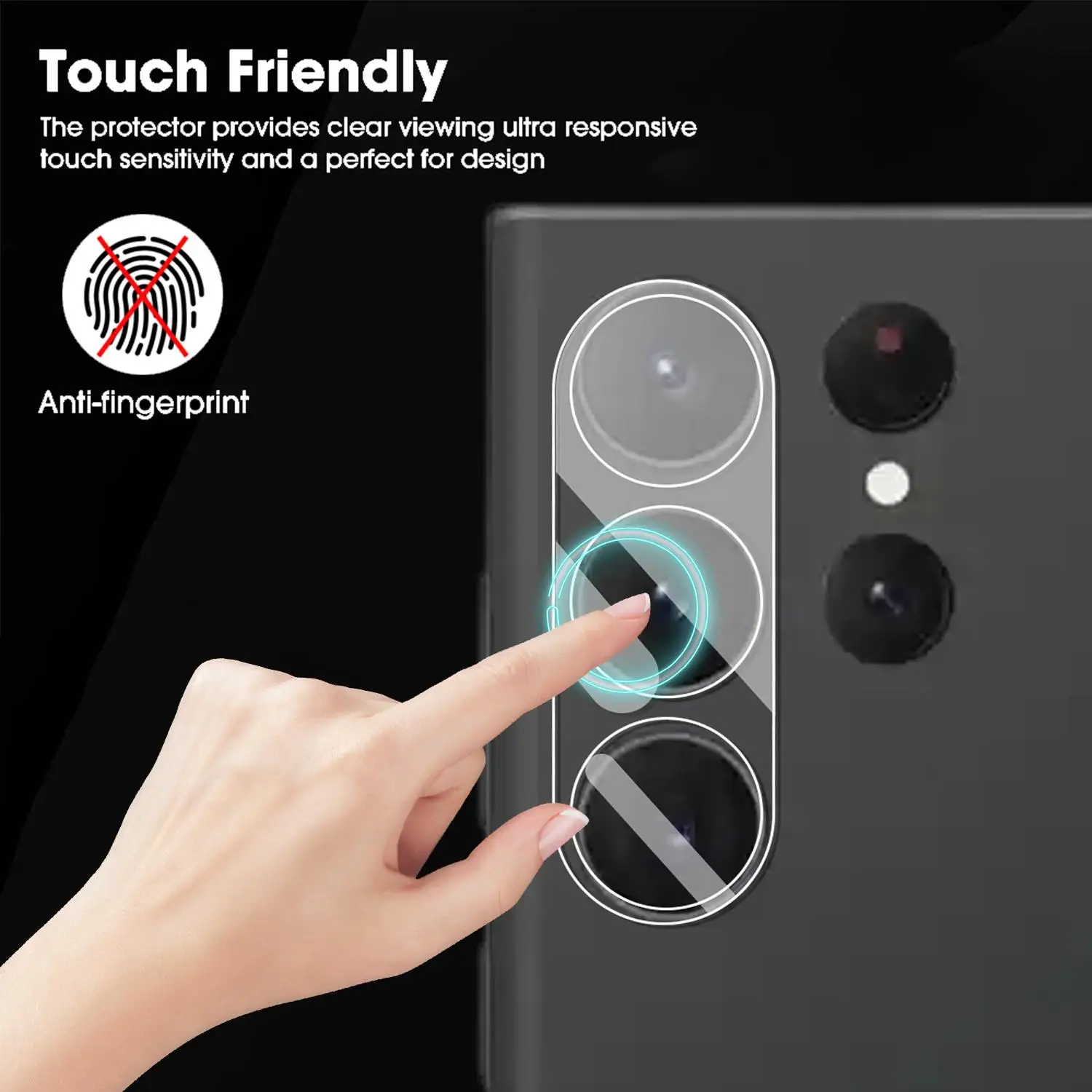 Premium Camera Lens Protector - Tempered Glass Back Lens Cover (1-5 Pack)