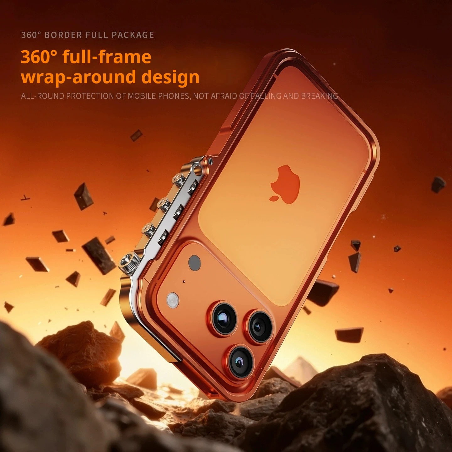 Cyberpunk Shockproof Aluminum Alloy Frame Case with Heat Dissipation