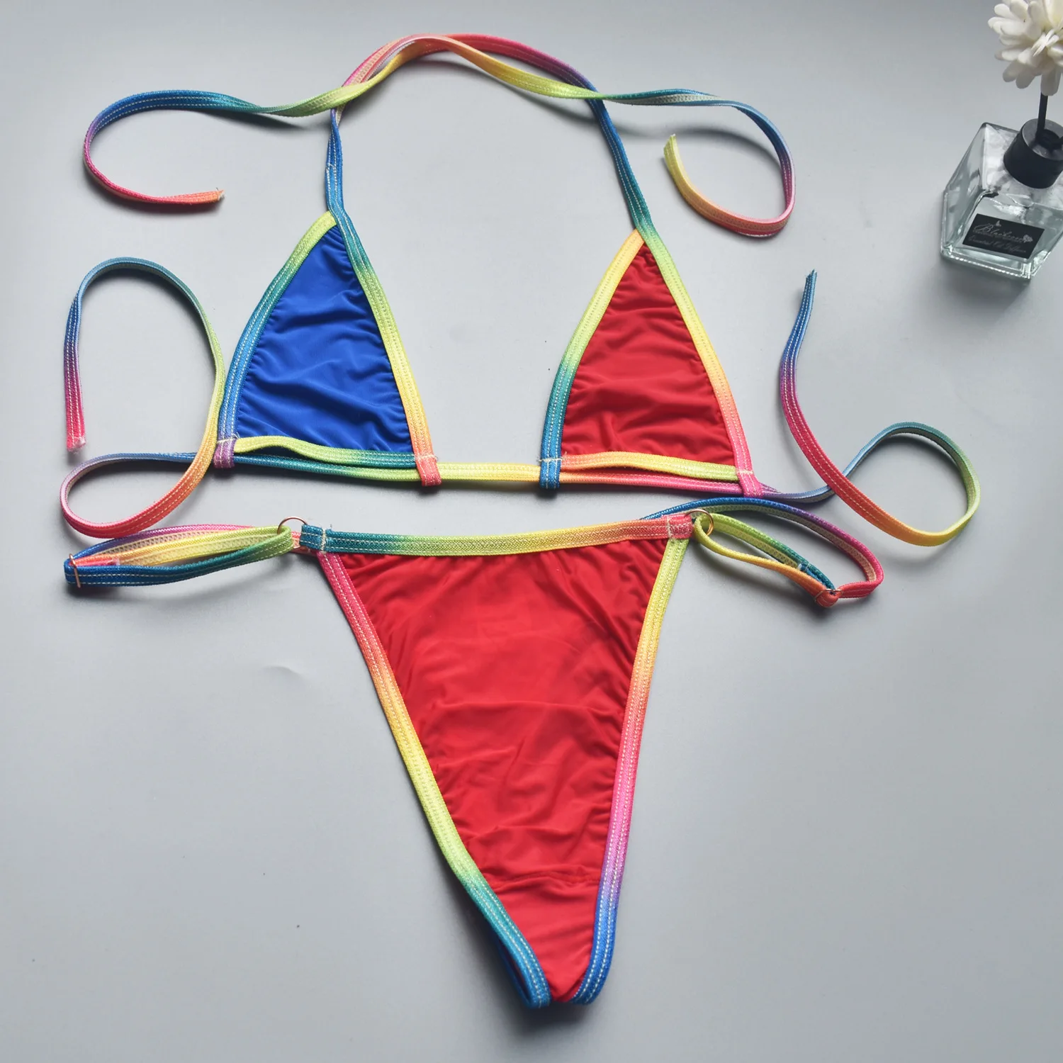Set bikini sexy donna in mesh trasparente completo intimo_voghion.com