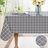 Kitinjoy Rectangle Table Cloth Waterproof Vinyl Tablecloth with Flannel Plastic Plaid Table Cover Dining Picnic Indoor Outdoor 1