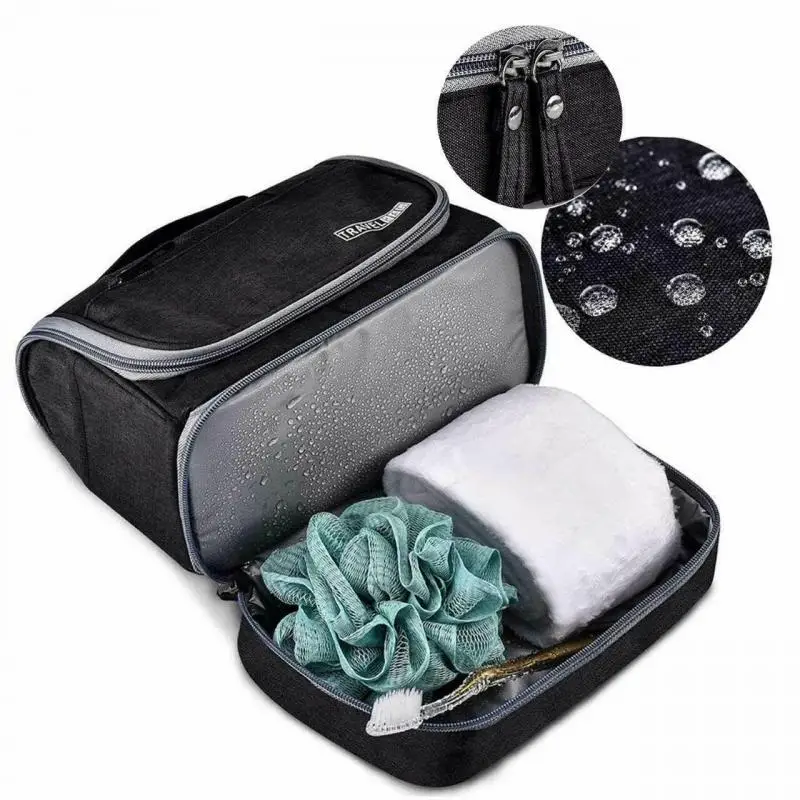 Foldable Toiletry Washbag with Hanging Hook Waterproof Women Bathroom Cosmetic Storage Bag Large Capacity Travel Men Makeup Case 3