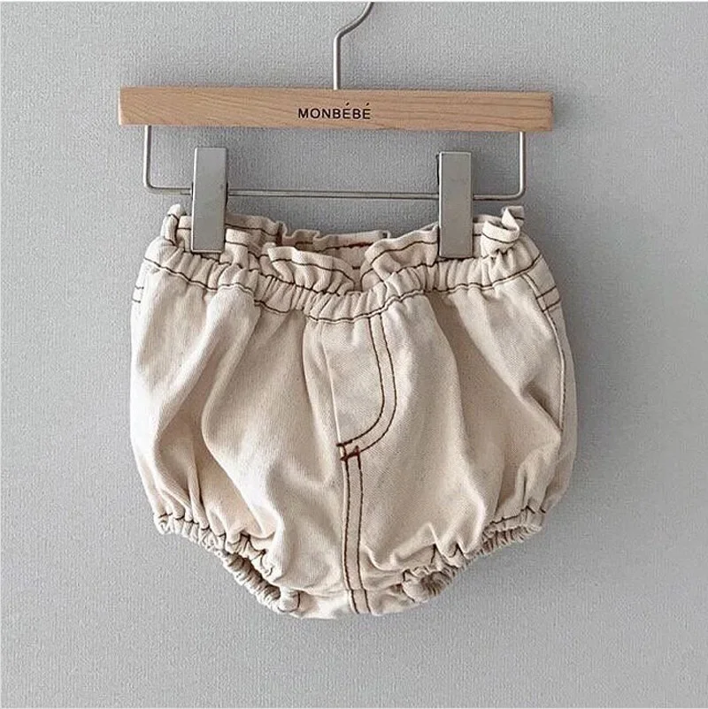 Spring Summer New Infant Kids Denim Shorts Heram Pants Newborn Baby Boys Girls Pp Pants Clothes Kids Bloomers 0-3T