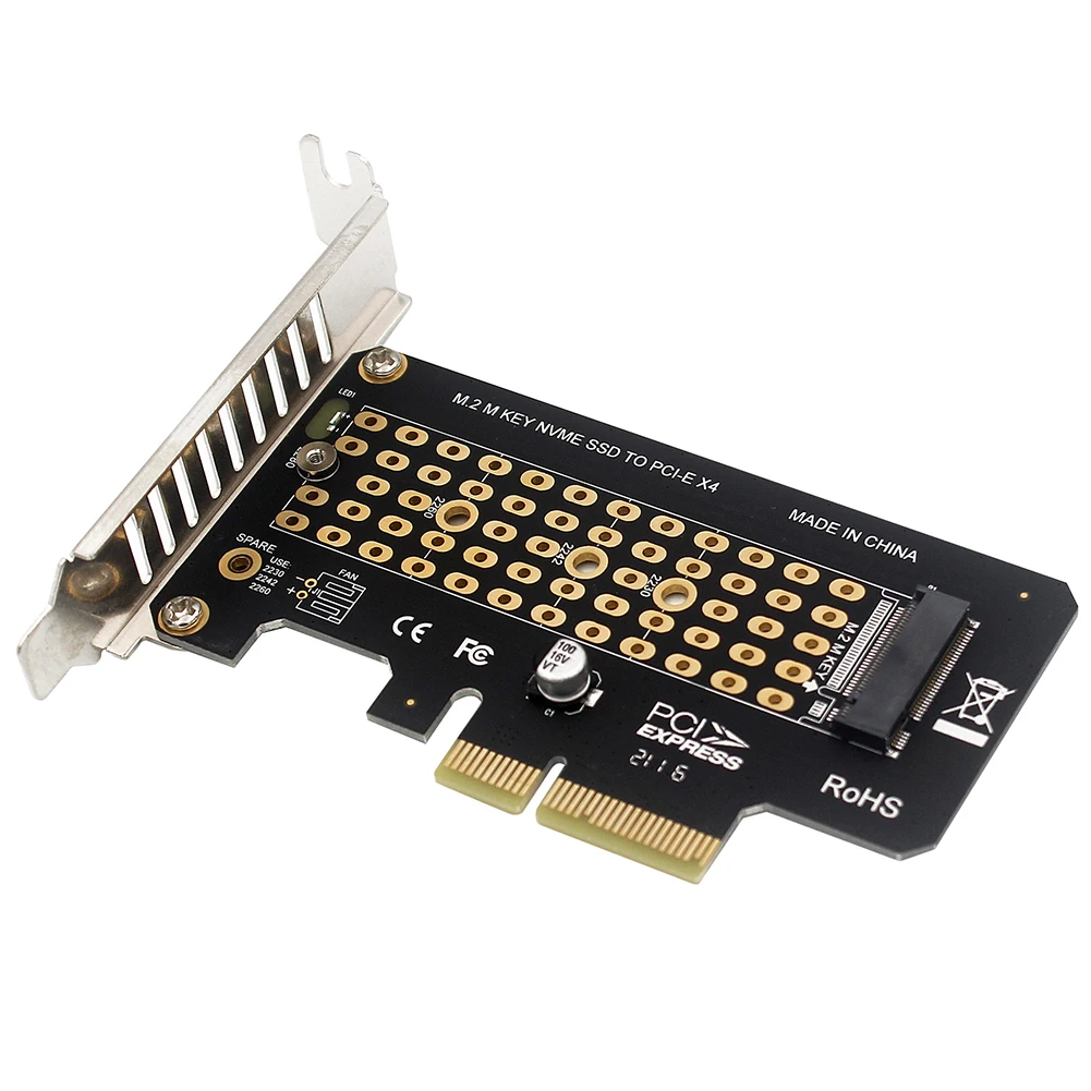 M.2 NVMe-PCIe 4.0 X4 어댑터, 2280, 2260, 2242/2230 M.2 NVMe SSD용, 32Gbps 풀 스피드 PCI-E GEN4