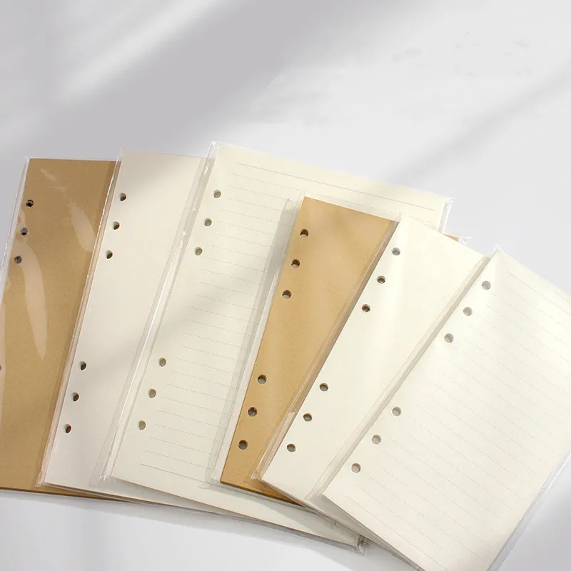 A5 A6 A7 Loose Leaf Notebook Refill Spiral Binder Inner Page Weekly Monthly To Do Line Dot Grid Inside Paper Stationery