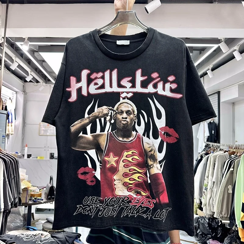 

New Oversized Rodman Vintage T-Shirt Men Women Best Quality T Shirt Tops Tee
